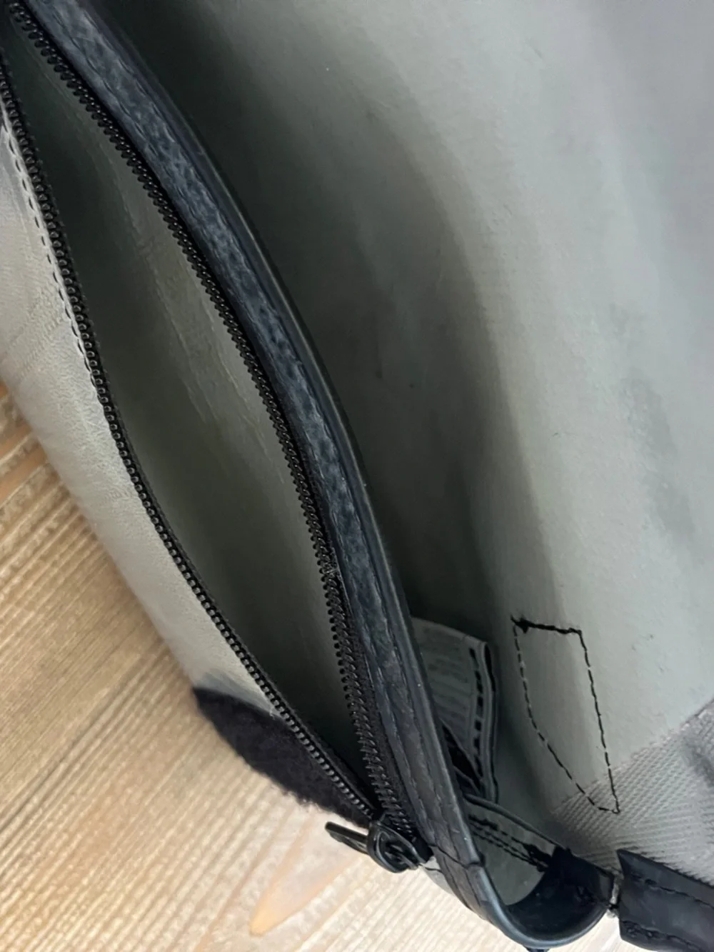 Freitag Jamie Blue and Gray Messenger Hip Bag